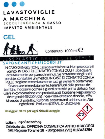 Sfuso: Detersivo Lavastoviglie Gel - oltre 90% biodegradabile - immagine 3