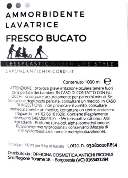 Sfuso: Ammorbidente Lavatrice Fresco Bucato oltre 90% biodegradabile - immagine 3