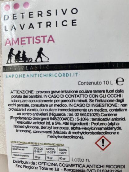 Sfuso: Detersivo Lavatrice Ametista oltre 90% biodegradabile - immagine 2