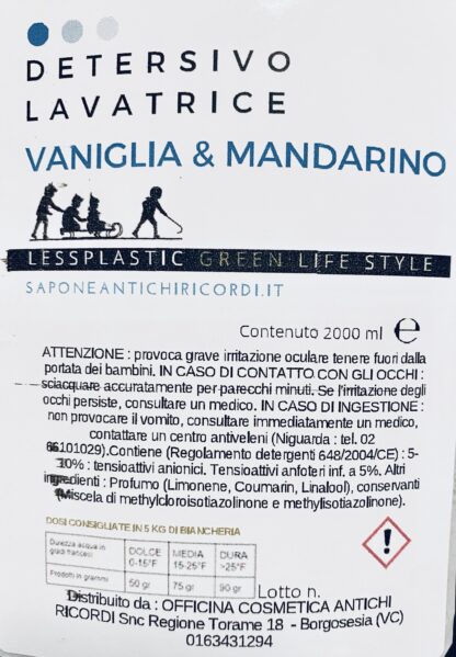 Sfuso: Detersivo Lavatrice Vaniglia e Mandarino - immagine 2